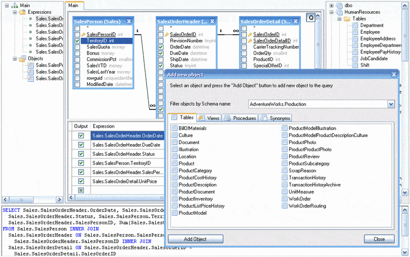 Screenshot for Active Query Builder ActiveX Edition 1.13